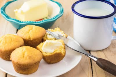 Cornbread Muffins with Butter